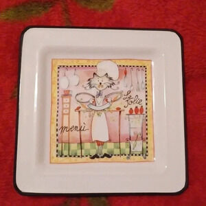 🌹 four Italian mid-size square plates